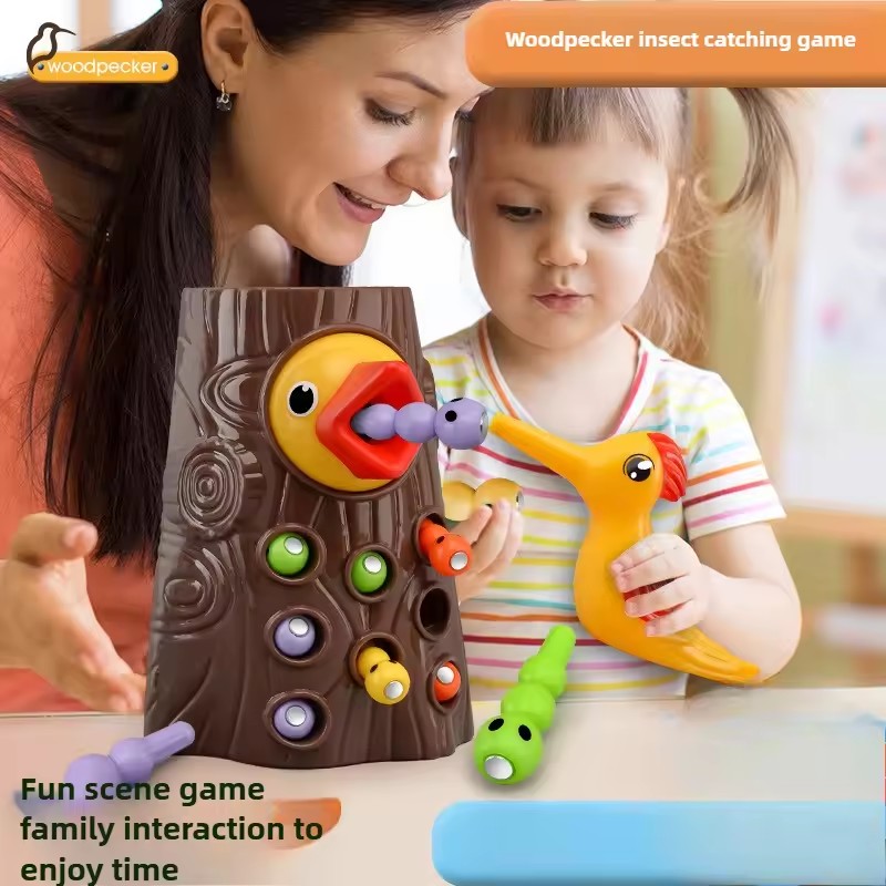 Montessori Shelf Toy - Rompecabezas de pájaro carpintero, juguetes para