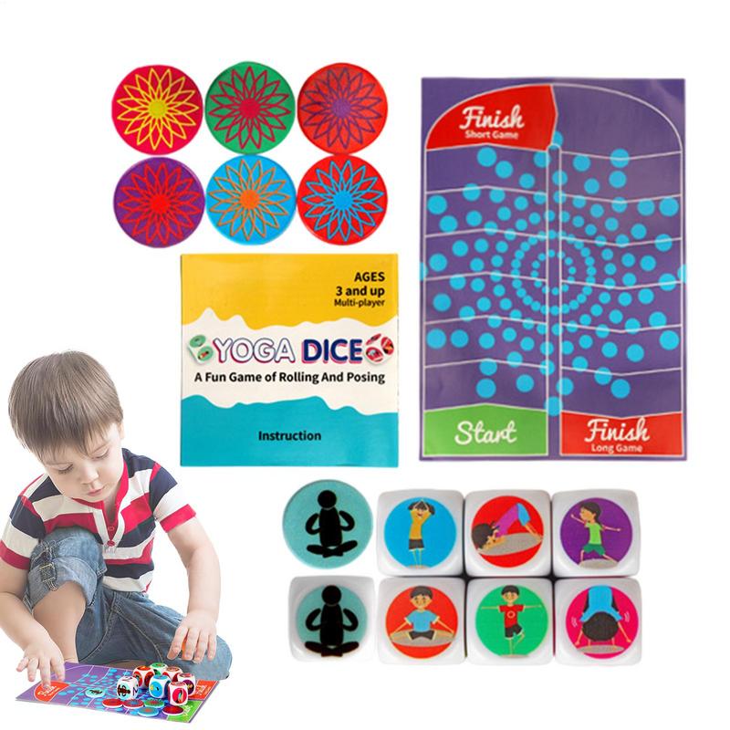 Kids Yoga Education - Dados de ejercicio para entrenamientos, dados