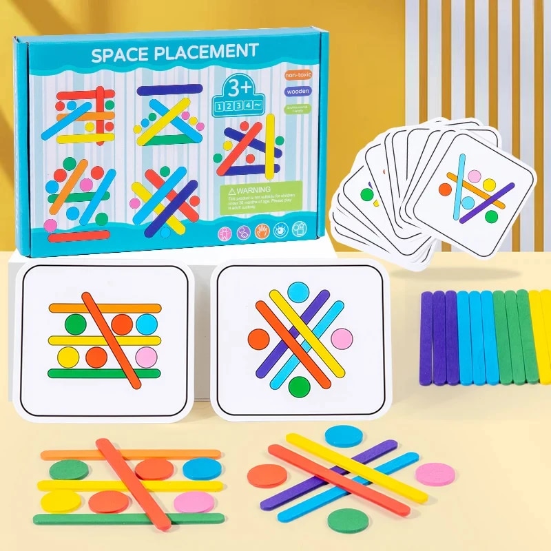Kids Educational Box - Palo de arcoíris para niños, rompecabezas