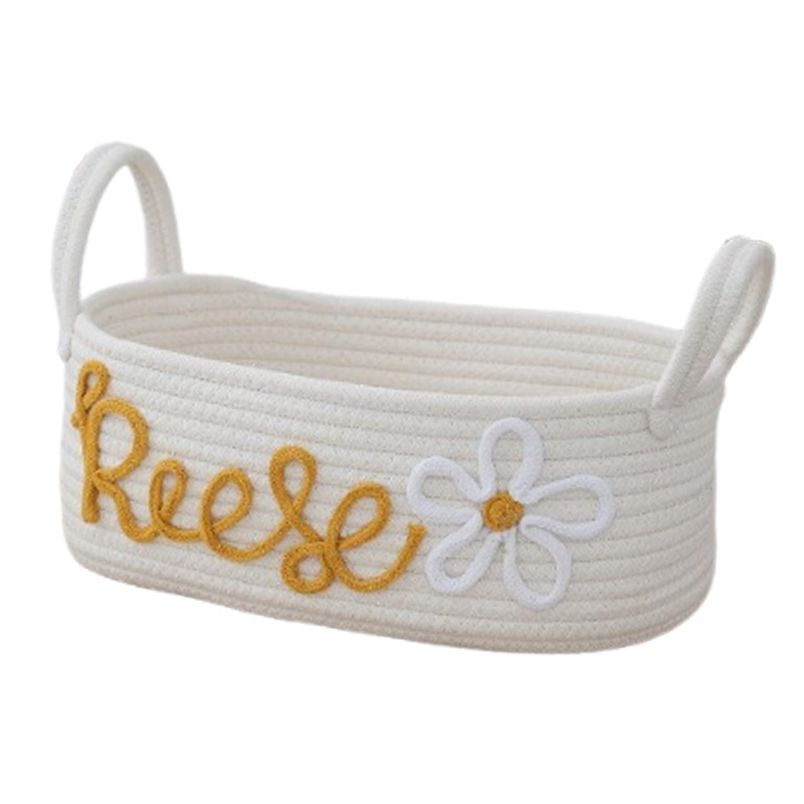 Montessori Shelf Toy - Cesta de Cuerda de Algodón Multiusos,