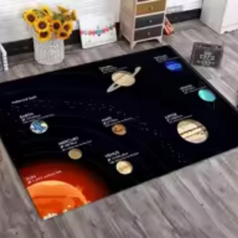 Background For Kids Education - Alfombra de Fieltro Grande con Diseño