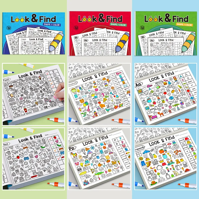 Kids Education Laptop - Libro de Colorear con Objetos Ocultos