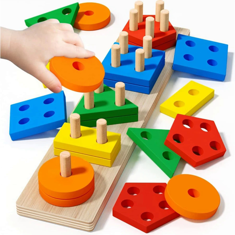 Kids Educational Box - Juguetes de madera Montessori para niños,