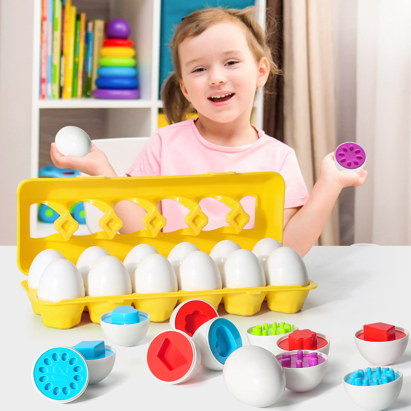 Montessori Shelf Toy - Tornillos de huevos rompecabezas 3D Montessori