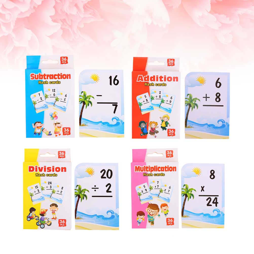 Kids Educational Box - 4 cajas de tarjetas de estudio
