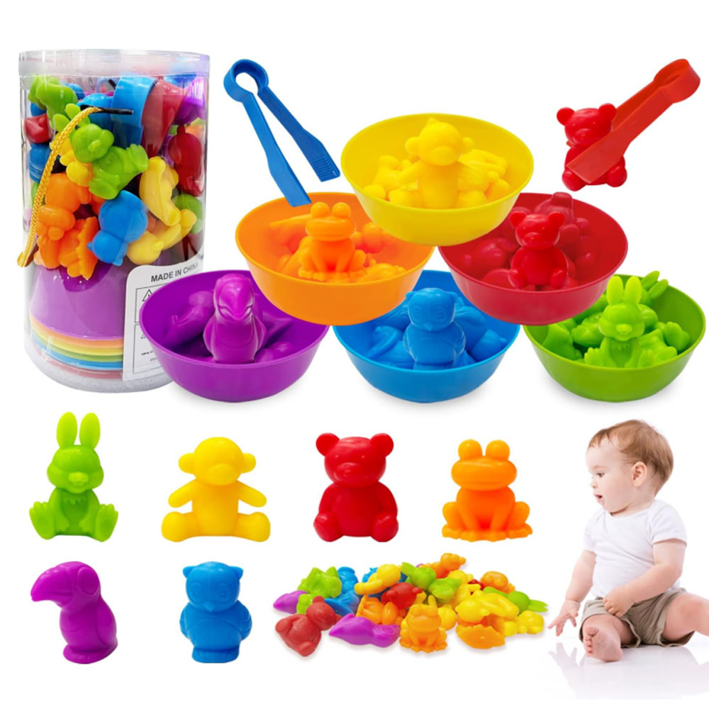 Montessori Shelf Toy - Juguetes de Animales para Contar y