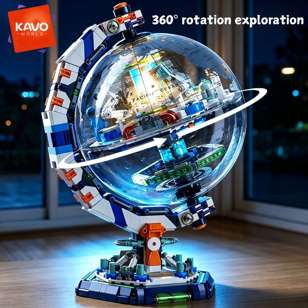 Puzzle Map World - KAVOWORLD Set de Bloques de Construcción