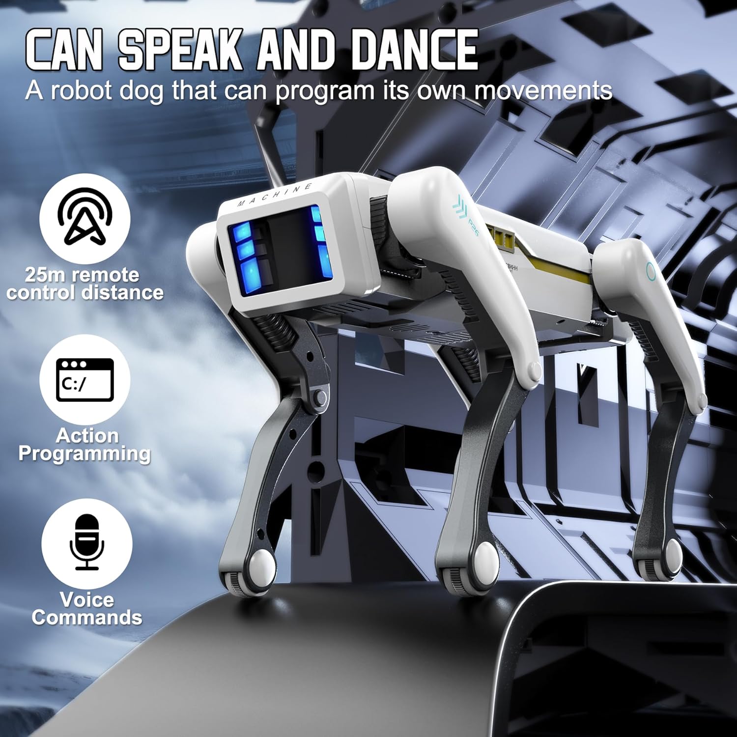 Coding Robot Toy - Perro Robot Mecánico RC Multifuncional Inteligente,