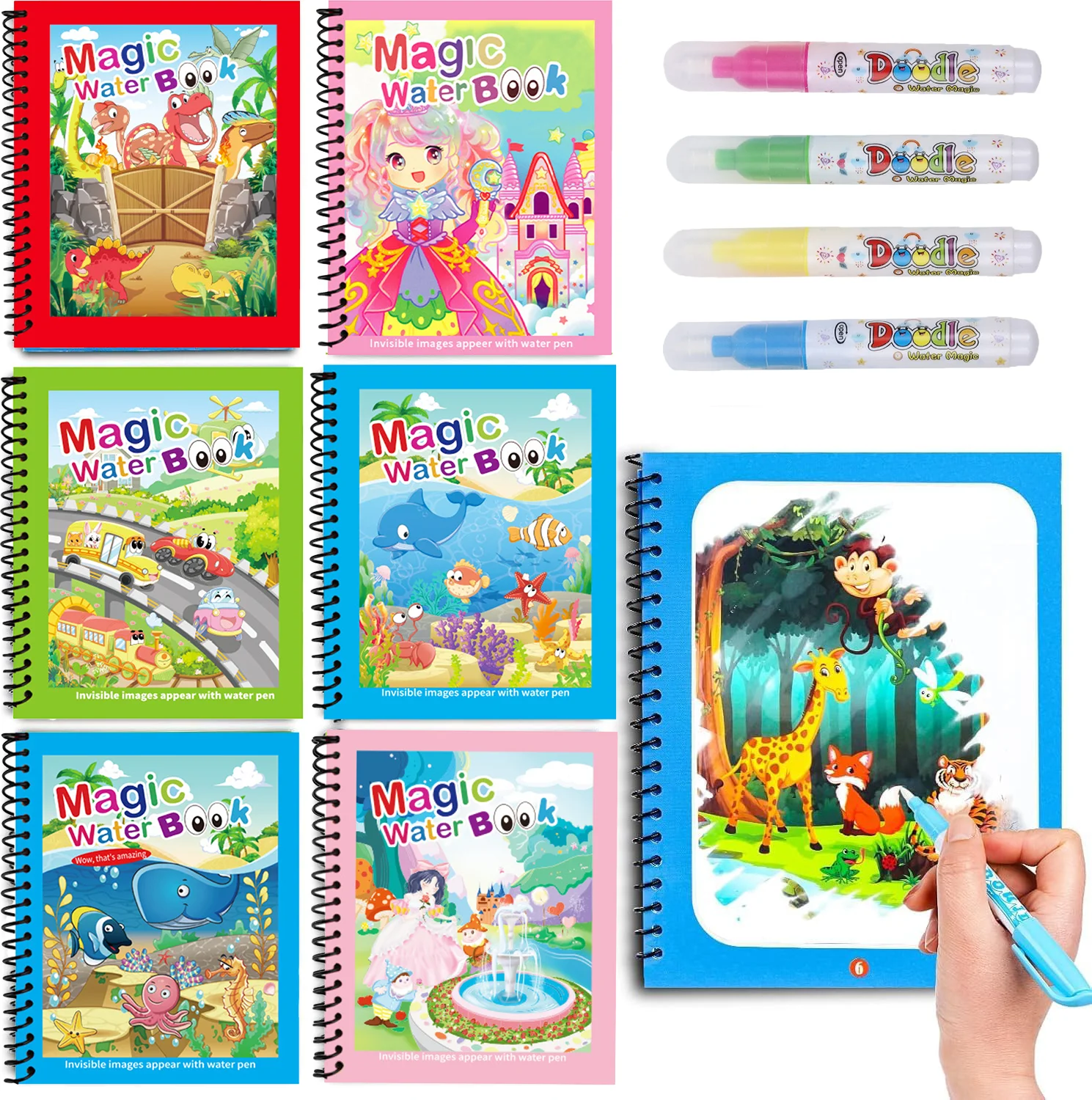 Kids Education Laptop - Libro mágico de dibujo con agua