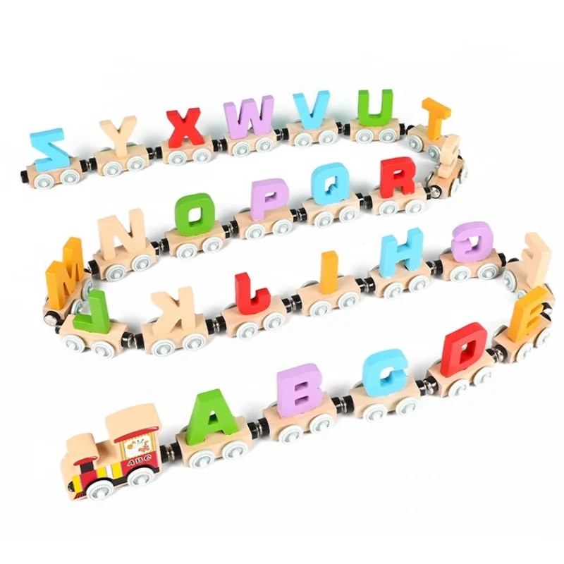Kids Educational Box - Tren de juguete de madera Montessori