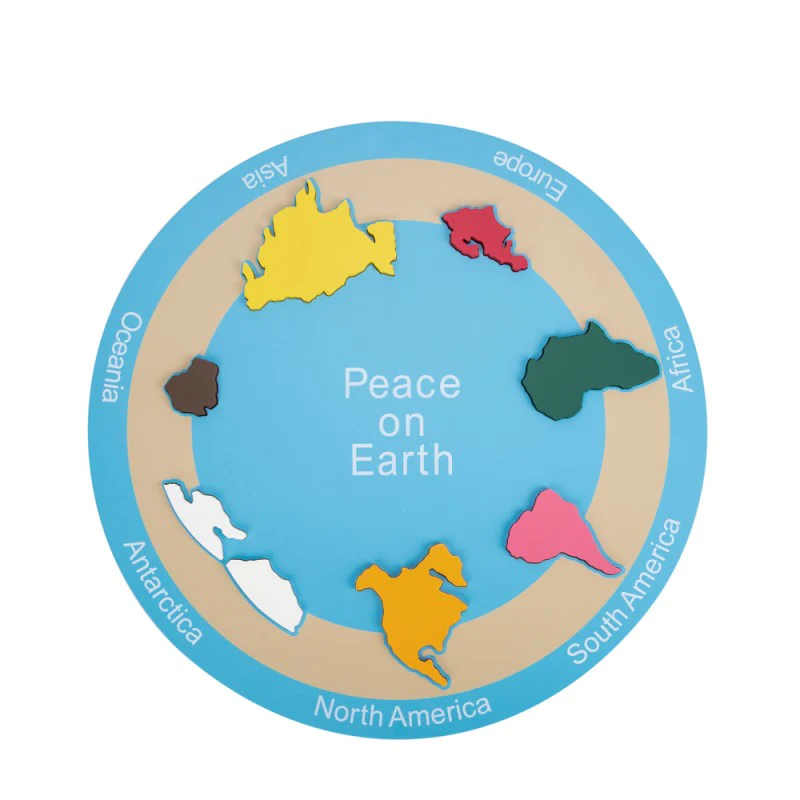 Puzzle Map World - ADENA Montessori 7 placa continental rompecabezas