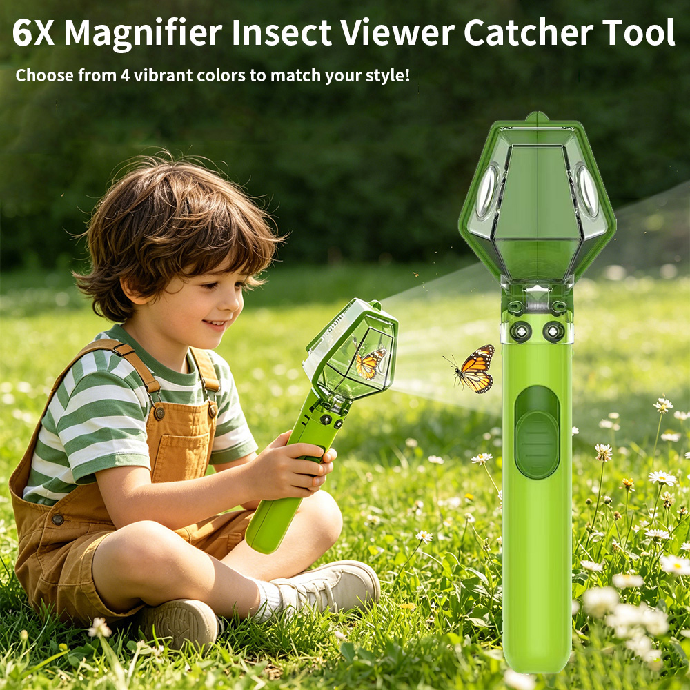 Kids Educational Box - Lupa 6X para Niños, Atrapa Insectos,
