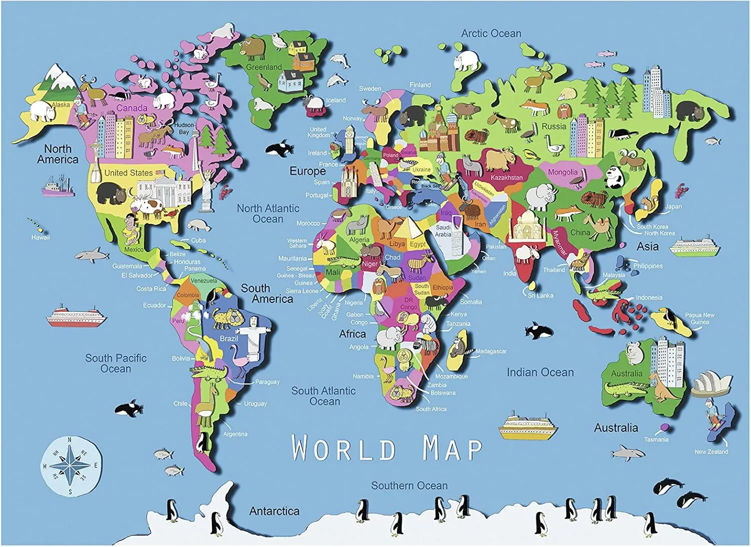 Rompecabezas de Mapa del Mundo - Puzzle Map World reseña y precio