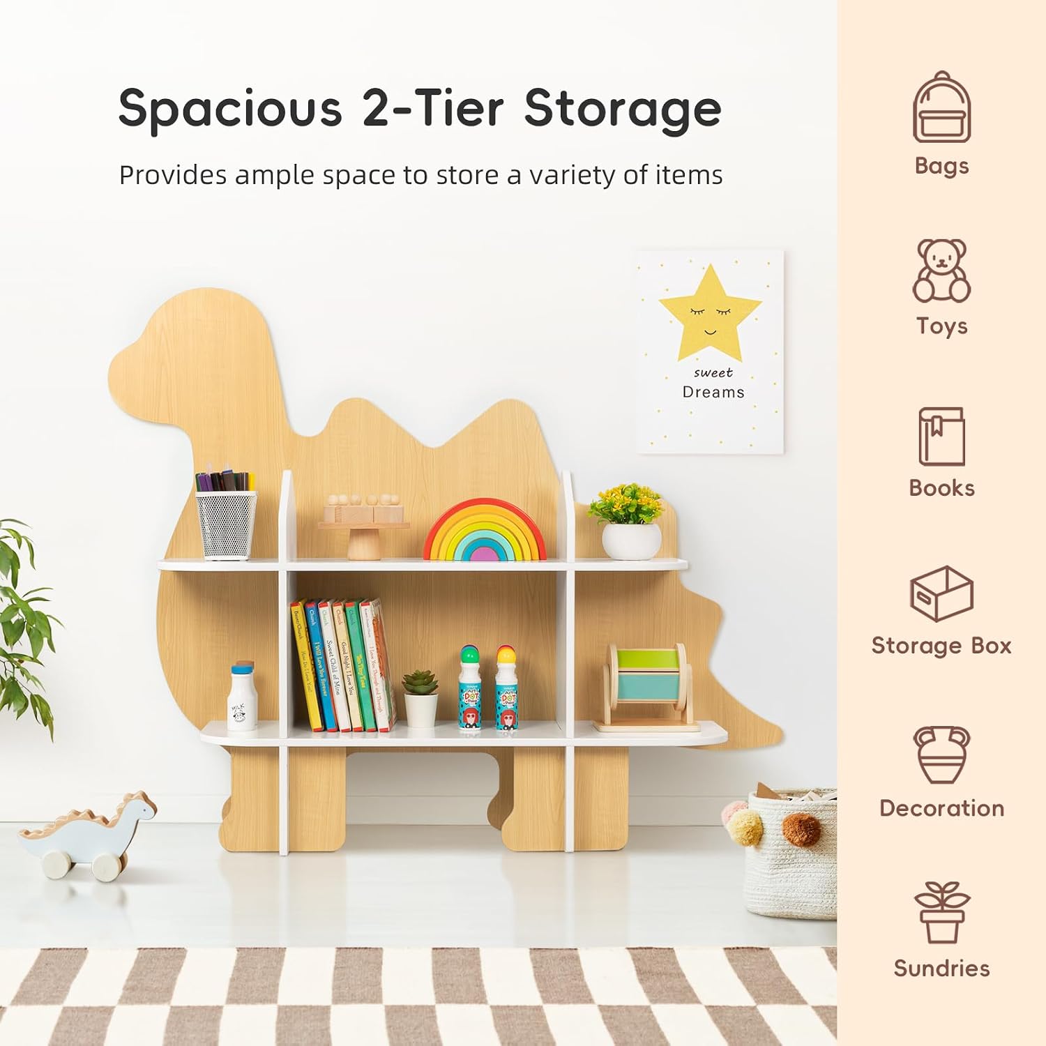 Estantería de Dinosaurios de 2 - Montessori Shelf Toy reseña y precio