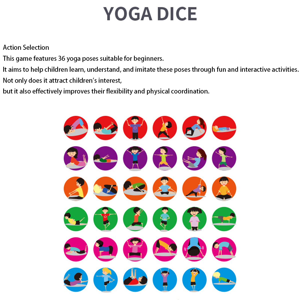Juguete de dados de Yoga, dado - Kids Yoga Education reseña y precio