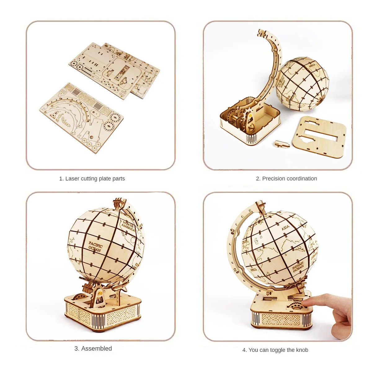 Rompecabezas de madera con glo - Puzzle Map World reseña y precio
