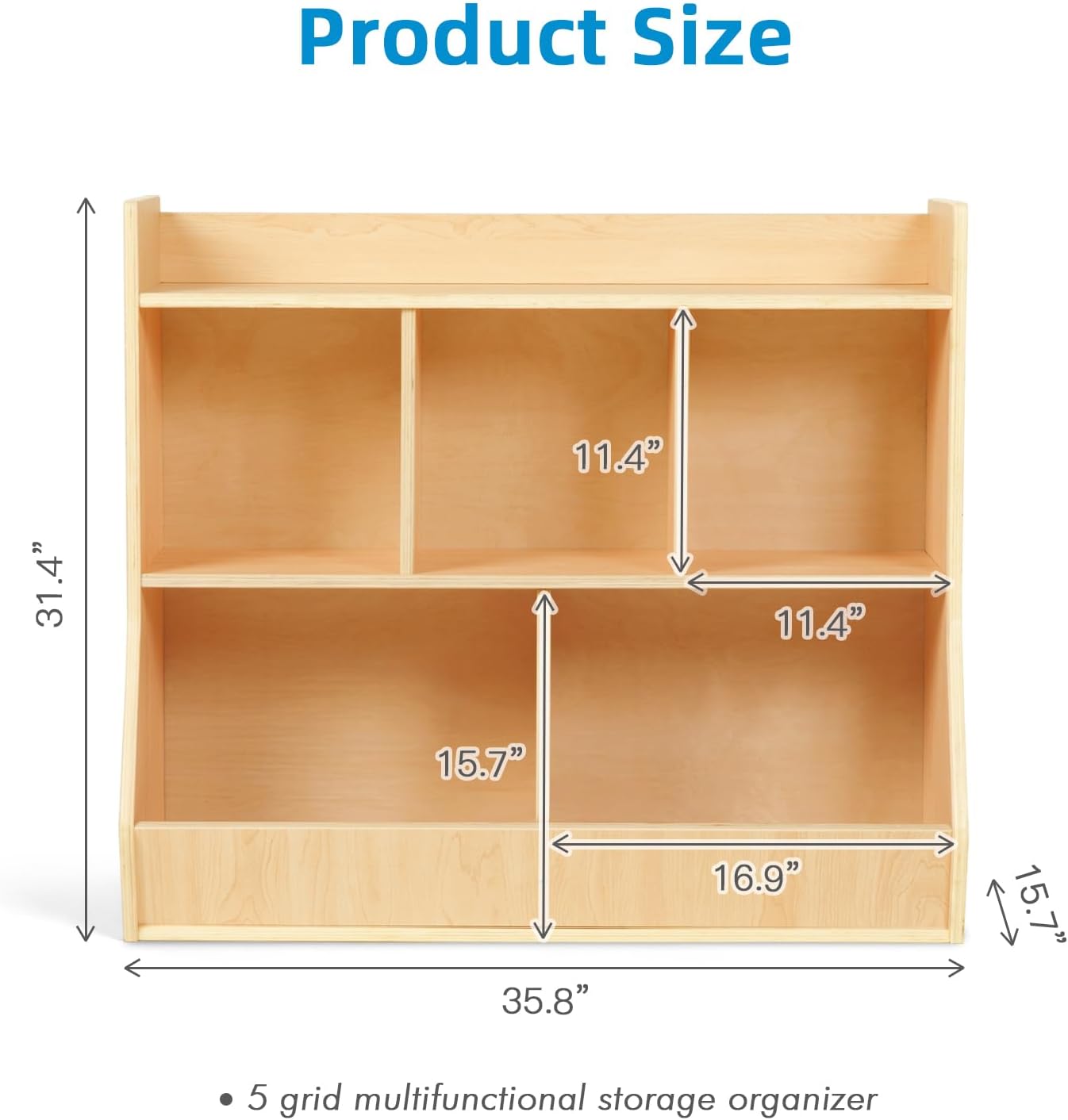 Estantería de Madera de 5 Comp - Montessori Shelf Toy reseña y precio
