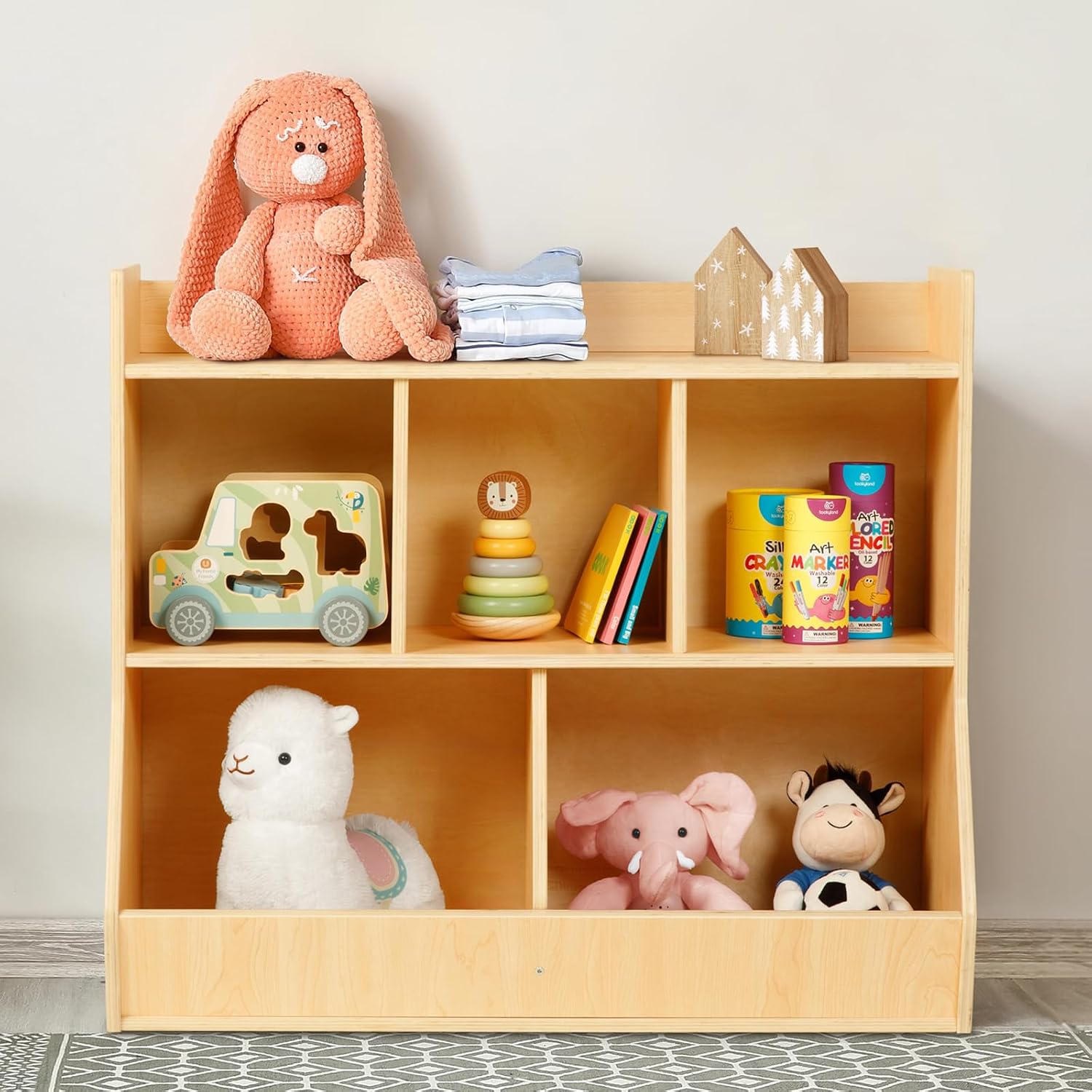 Estantería de Madera de 5 Comp - Montessori Shelf Toy reseña y precio