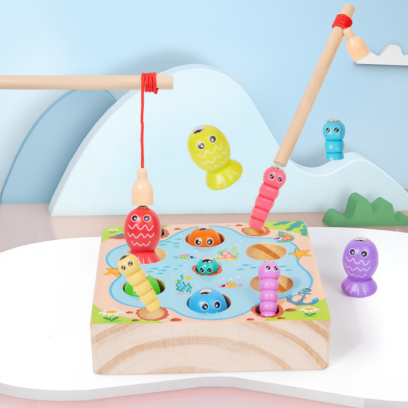 Juego de pesca de madera para  - Montessori Shelf Toy reseña y precio