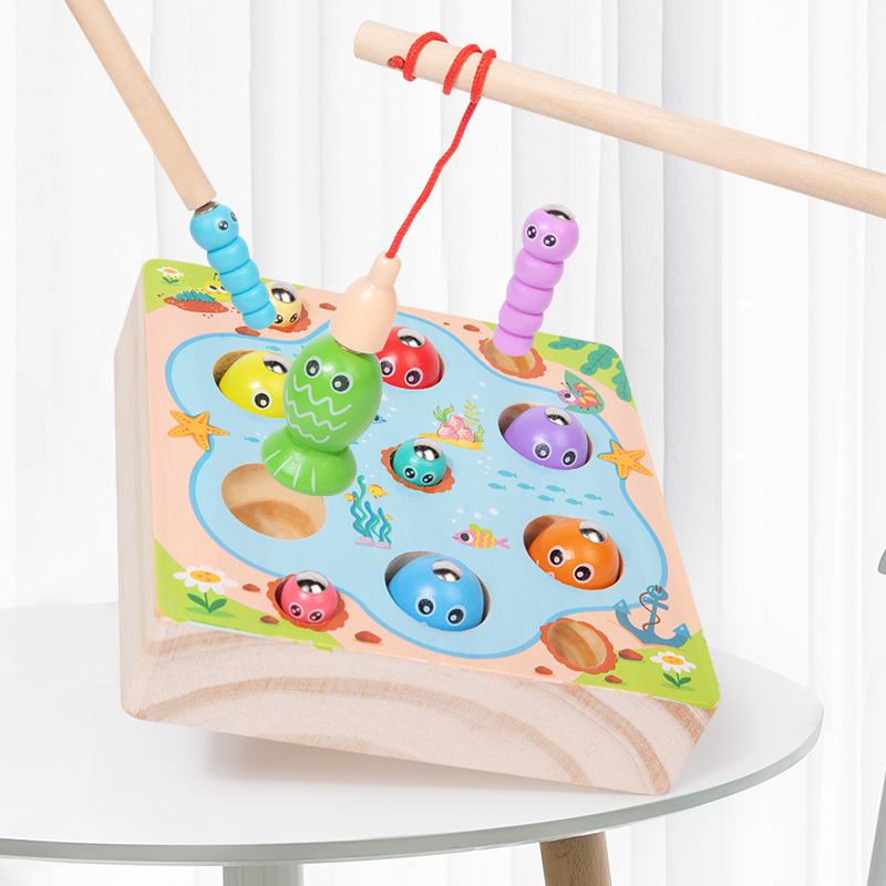 Juego de pesca de madera para  - Montessori Shelf Toy reseña y precio