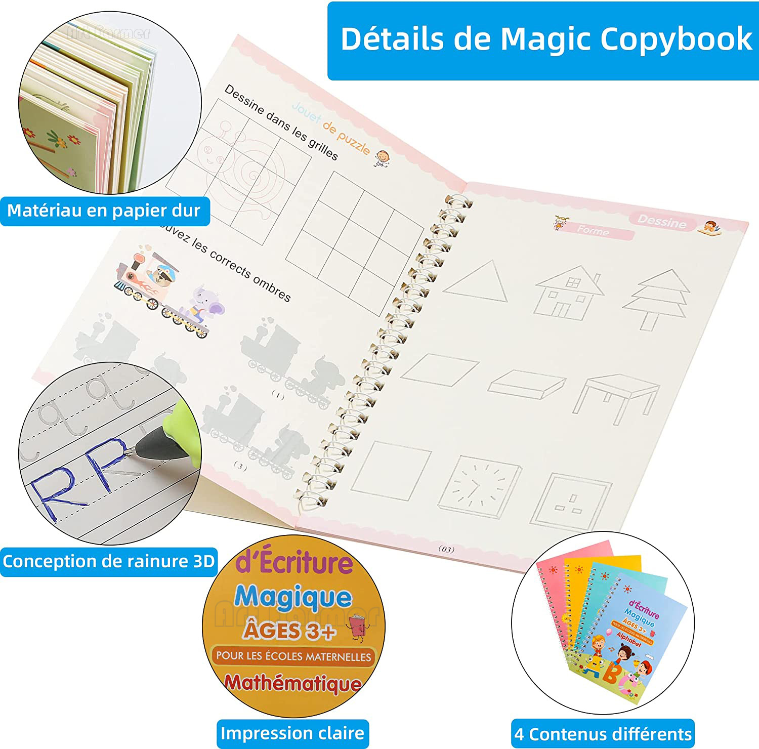Cuaderno mágico de copia franc - Kids Education Laptop reseña y precio