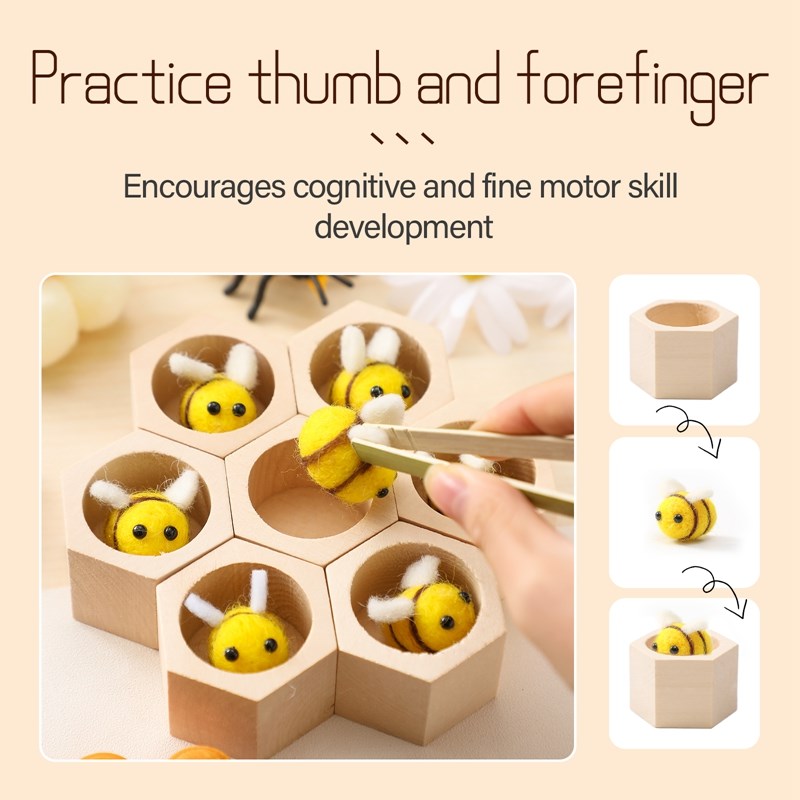 Juguetes Sensoriales de Abeja  - Montessori Shelf Toy reseña y precio