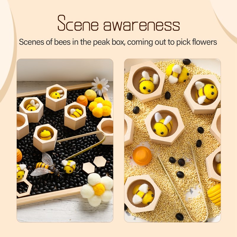 Juguetes Sensoriales de Abeja  - Montessori Shelf Toy reseña y precio