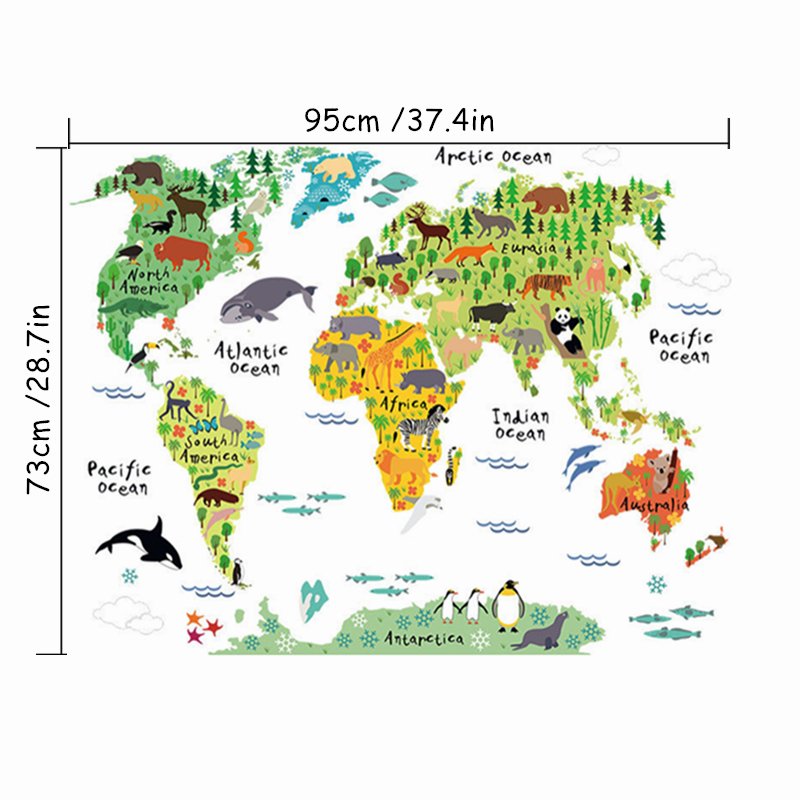 Vinilos Decorativos de Pared c - Puzzle Map World reseña y precio