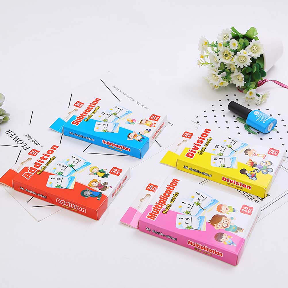 4 cajas de tarjetas de estudio - Kids Educational Box reseña y precio