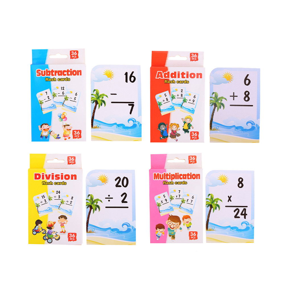4 cajas de tarjetas de estudio - Kids Educational Box reseña y precio