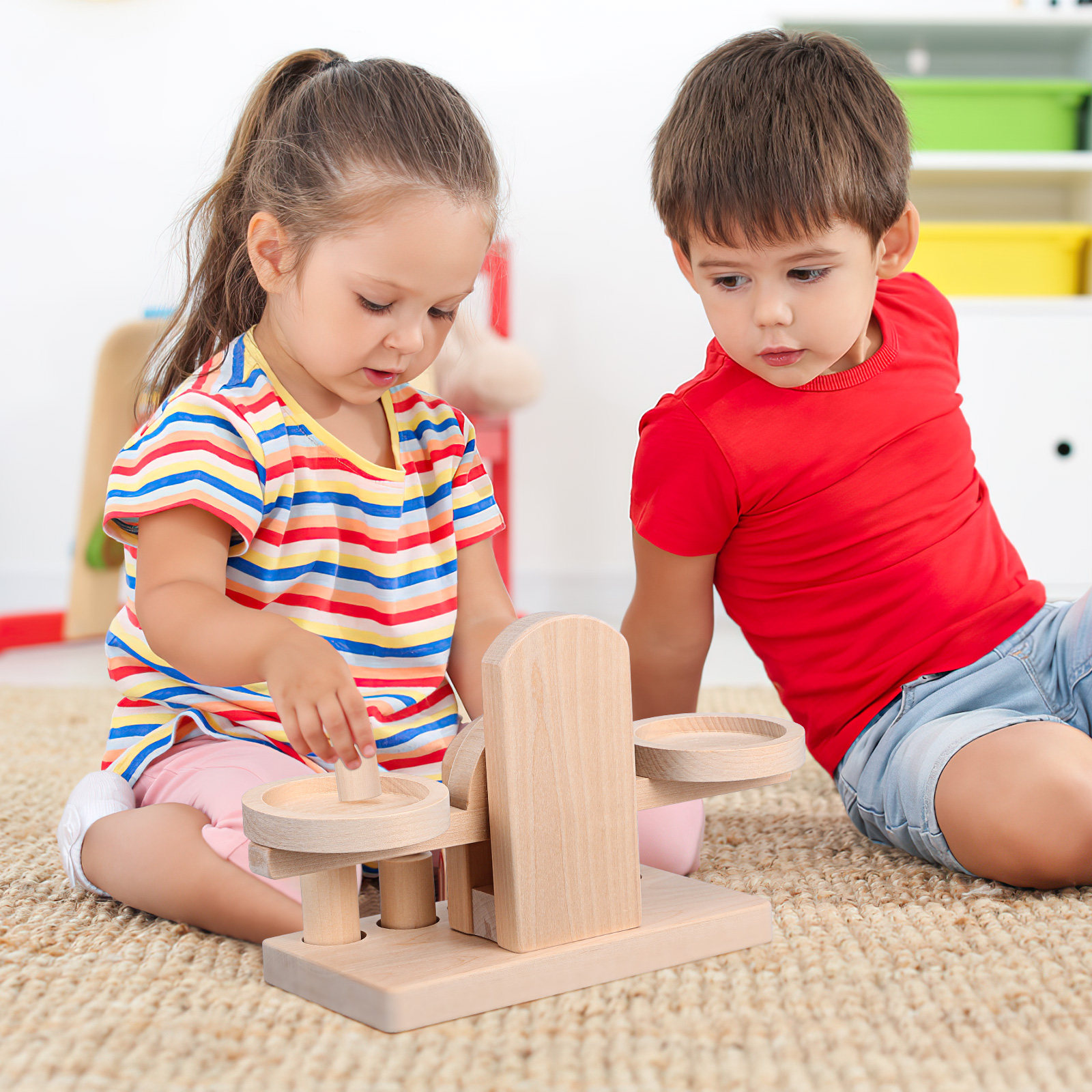 1 Juego de balanza de madera,  - Kids Education Calculator reseña y precio