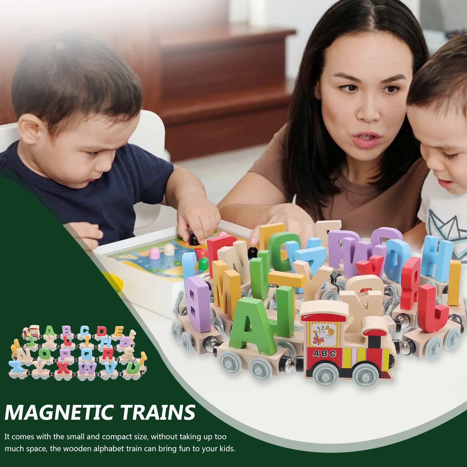 Tren de juguete de madera Mont - Kids Educational Box reseña y precio