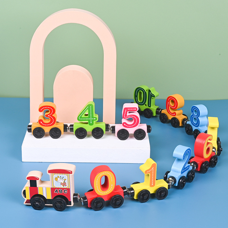 Tren de juguete de madera Mont - Kids Educational Box reseña y precio